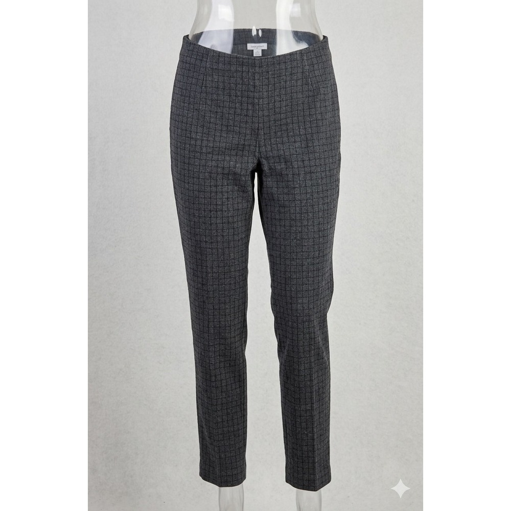 J. Jill KPT072031 Women's Gray Tapered Leg Checker Dress Pants. Size L